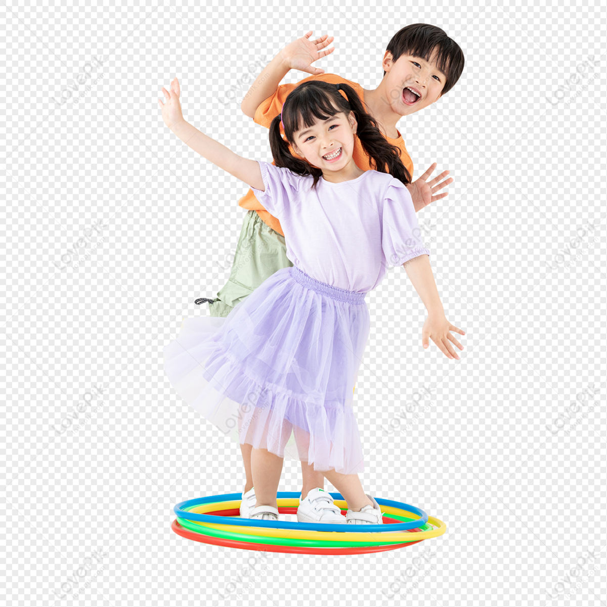 Kids Playing Hula Hoop Together PNG Picture And Clipart Image For Free ...