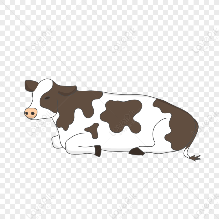 Lying Cow PNG White Transparent And Clipart Image For Free Download -  Lovepik | 401736972