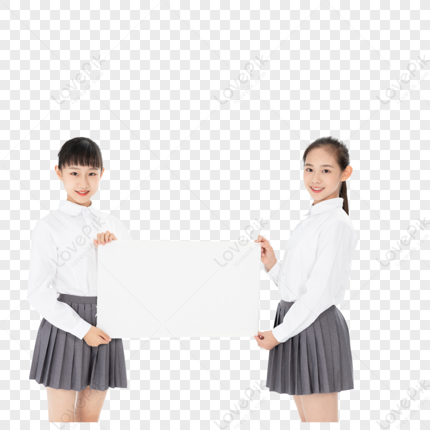 Middle School Student Holding A White Board PNG Image Free Download And ...