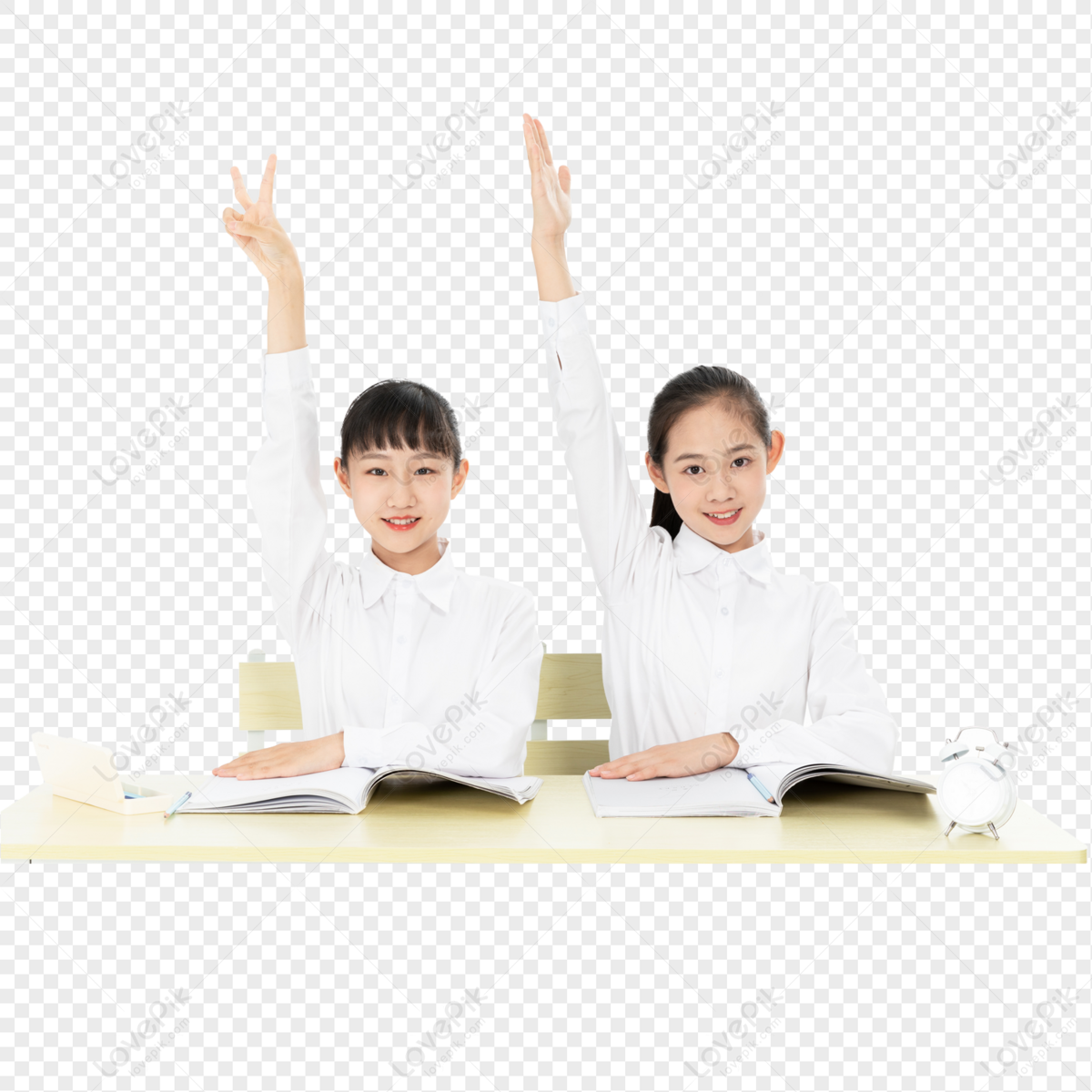Middle School Students Raising Hands To Speak In Class PNG Transparent  Background And Clipart Image For Free Download - Lovepik | 401717450