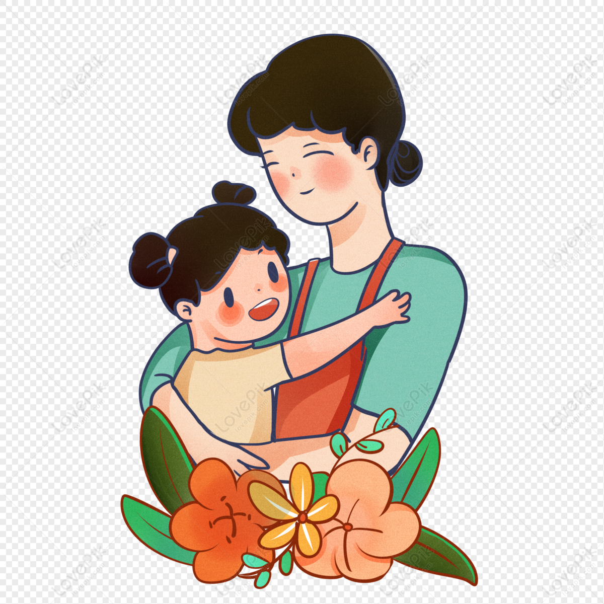 Hình ảnh Mẹ ôm Con Gái PNG Miễn Phí Tải Về - Lovepik
