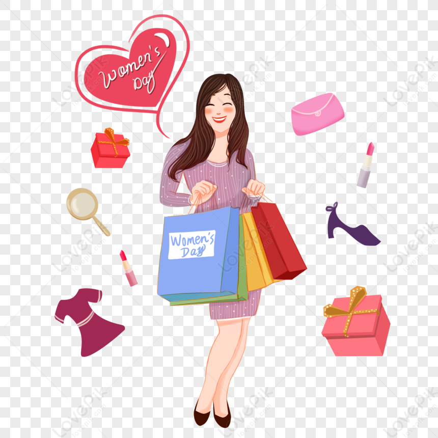 Shopping Girl PNG Free Download And Clipart Image For Free Download ...