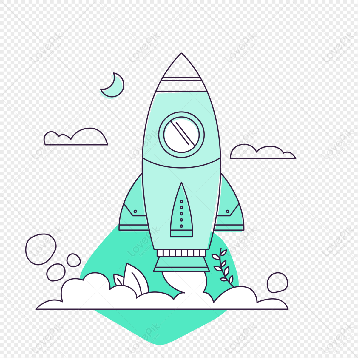 Launching Rocket Drawing. Black Space Ship Sketch On White Background.  Vector Illustration. Royalty Free SVG, Cliparts, Vectors, and Stock  Illustration. Image 171043518.