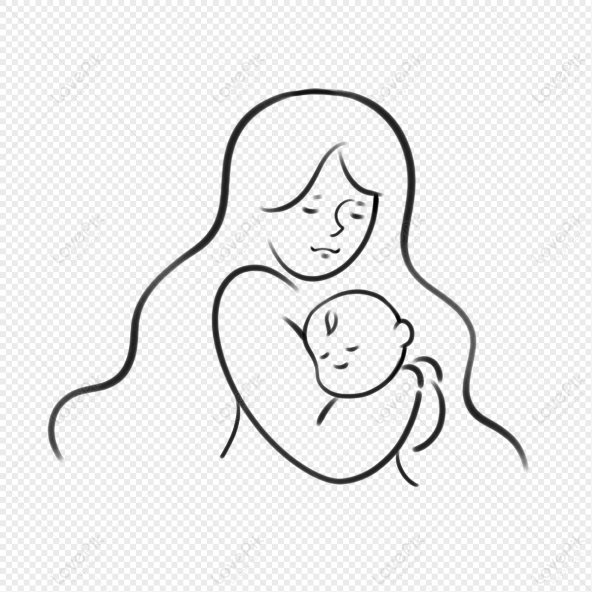 Mother and cute baby drawing / mother's day drawing@TaposhiartsAcademy -  YouTube