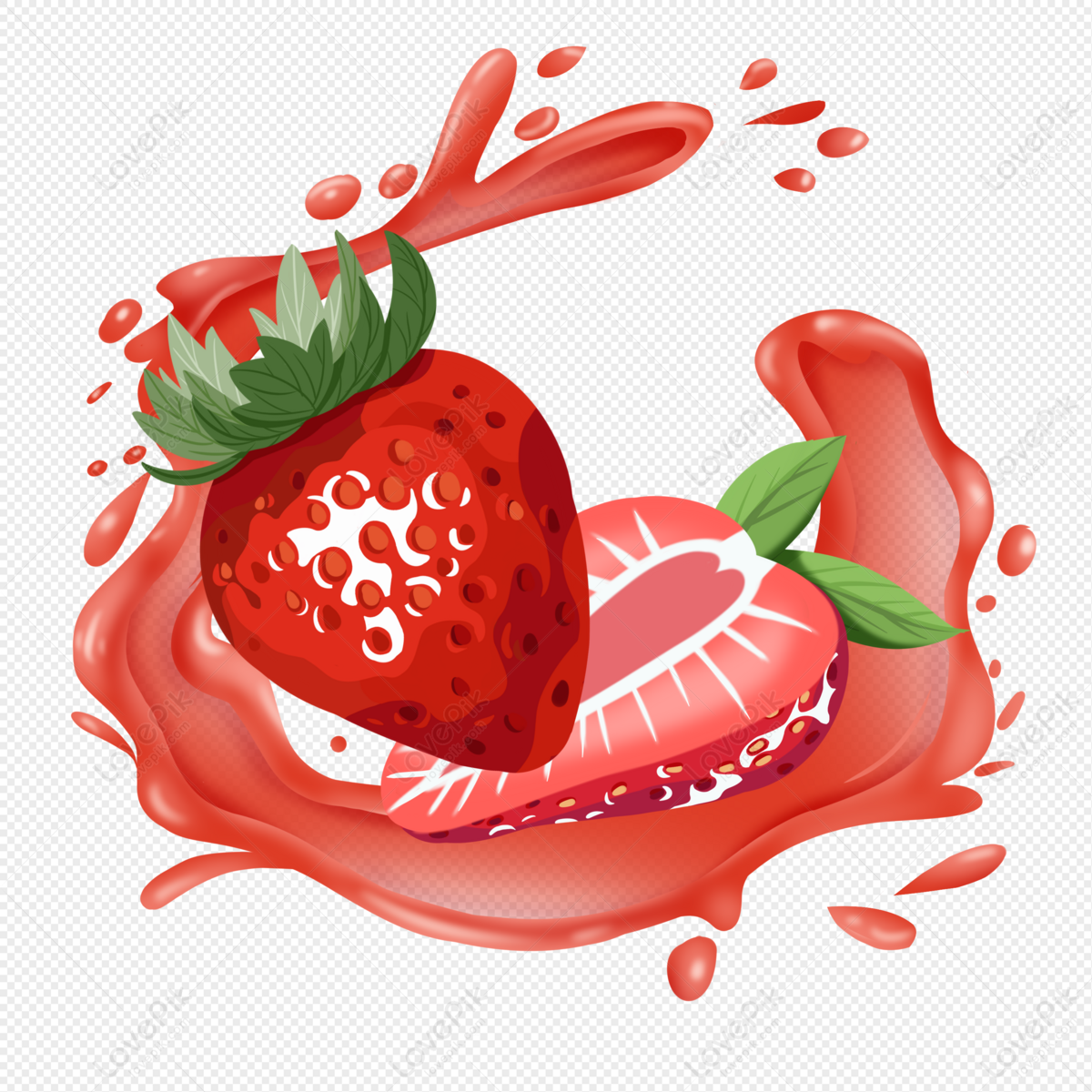 strawberry-strawberry-packaging-berry-splash-juice-png-image-free