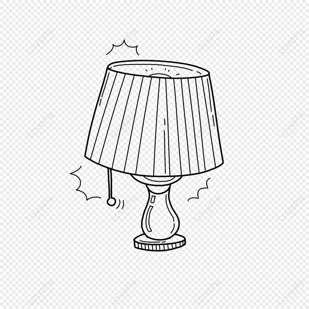 Sketch desk lamp. Table lamp - Stock Illustration [45411174] - PIXTA
