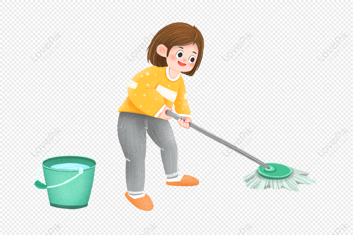 Tidy Up Girl May Labor Day Labor Png Transparent Background And Clipart Image For Free