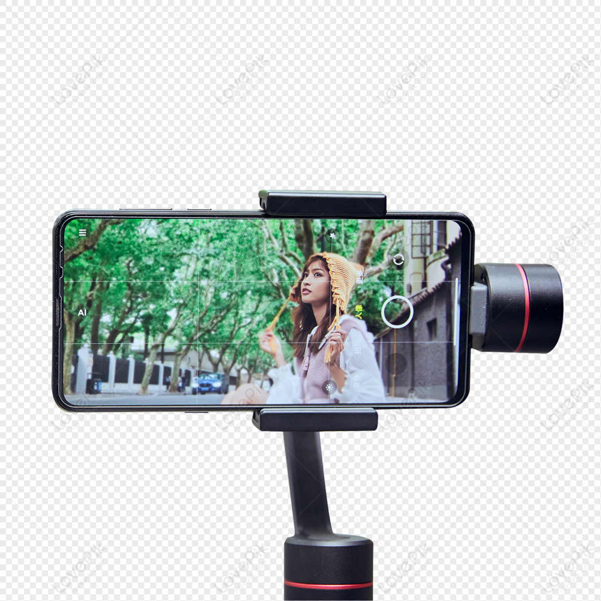 Beauty travel anchor mobile phone selfie, material, mobile filming, mobile phone png transparent background