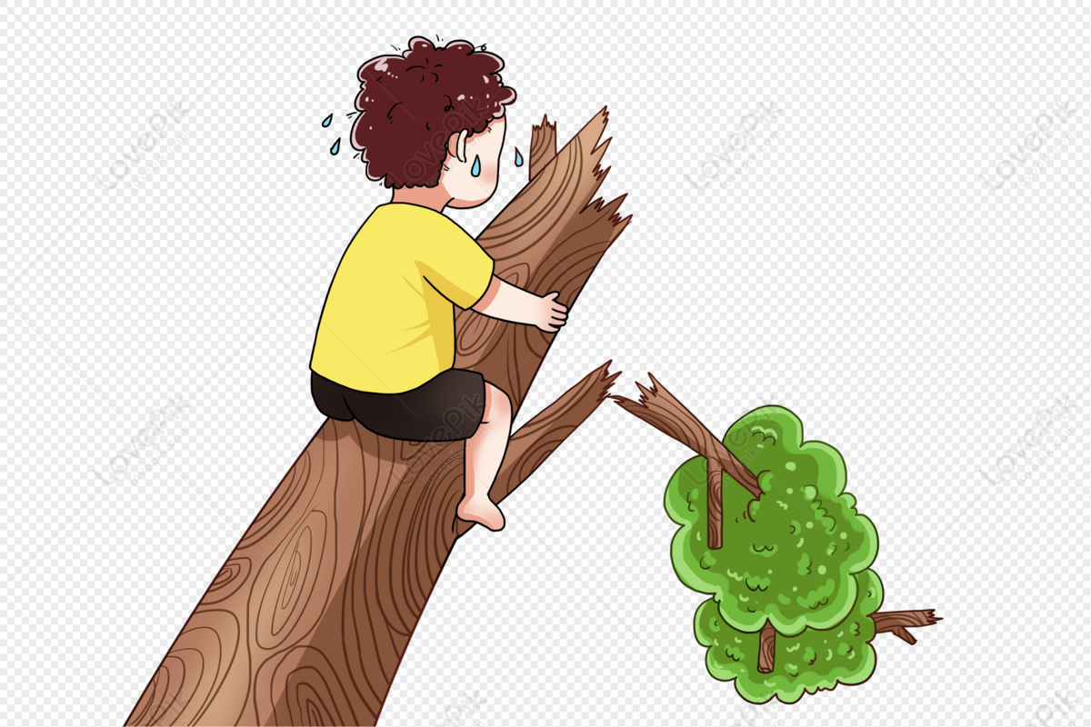 Child Climbing On The Tree, Tree, Natural Disaster, Child PNG