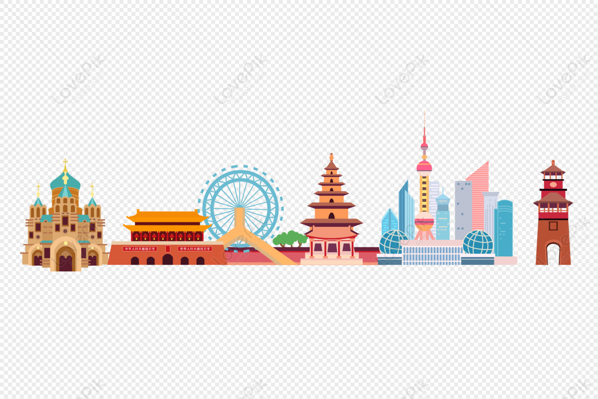 free clipart of famous landmarks