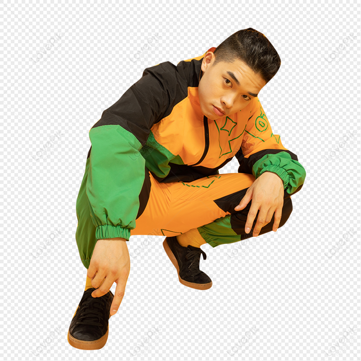 Hip-hop Dancer Posing On Studio Background Stock Photo, Picture and Royalty  Free Image. Image 12082179.