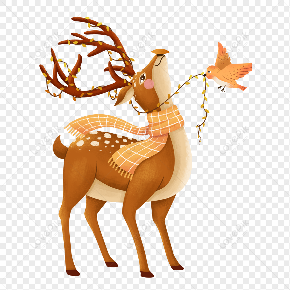 Premium Photo | Anime deer with Christmas ornate AI Generated