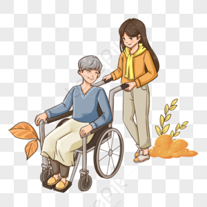 Pushing Wheelchair PNG Images With Transparent Background | Free ...