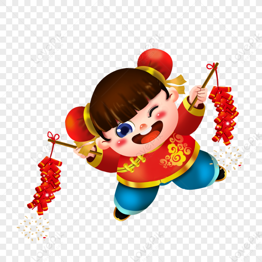 Girl Setting Off Firecrackers PNG Transparent Image And Clipart Image ...