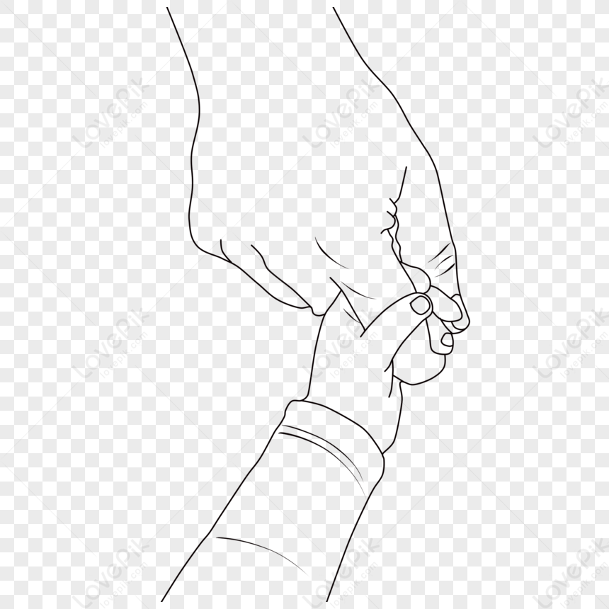 Hand Drawn Lines Big Hand Small Hand PNG Transparent Background And ...