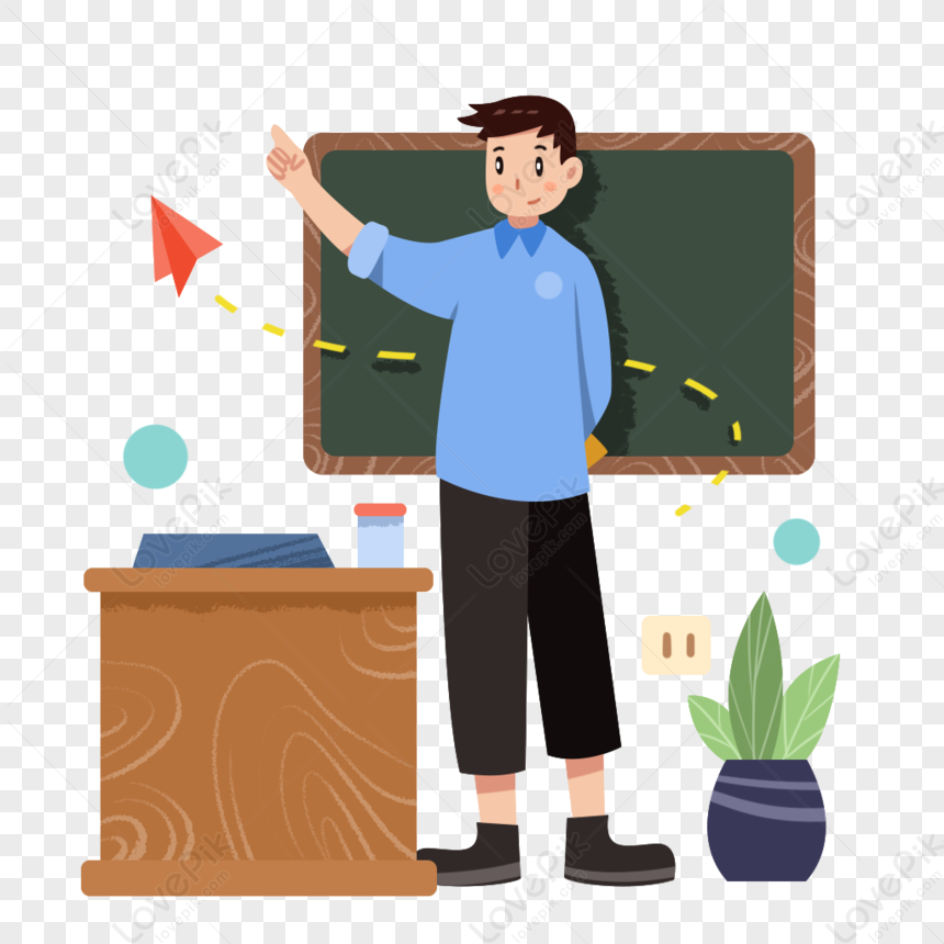 Hand Drawn Teacher Image, Blackboard, Hand, Drawn Free PNG And Clipart ...