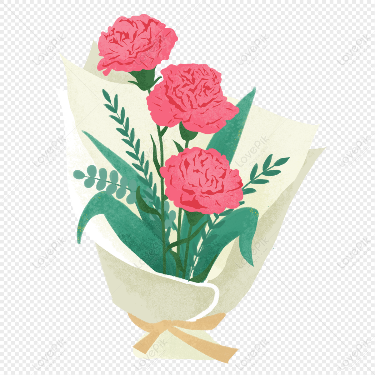 M01母親節花束/康乃馨玫瑰花束 – 喜樂創意設計花店