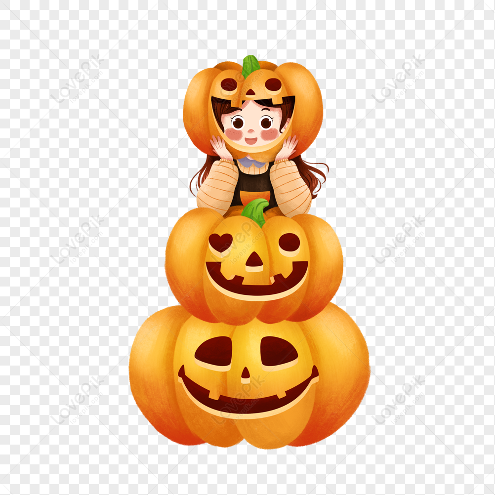 Cute Halloween Jack-O-Lantern Clip Art - Cute Halloween Jack-O