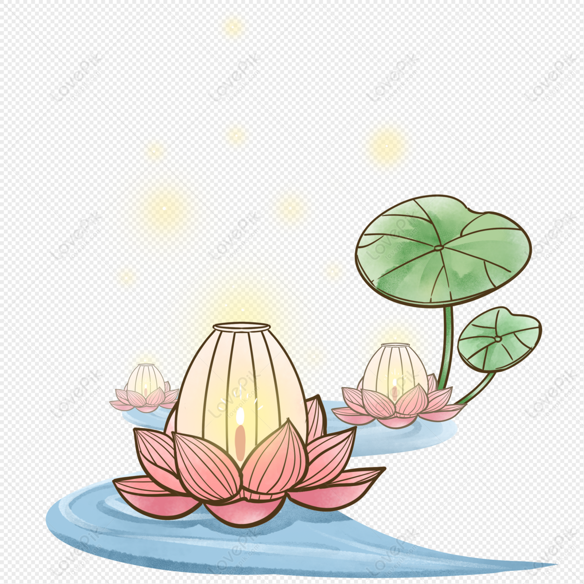 Lotus Lamp, Solar Terms, September, Lotus Lamp PNG Image Free Download ...