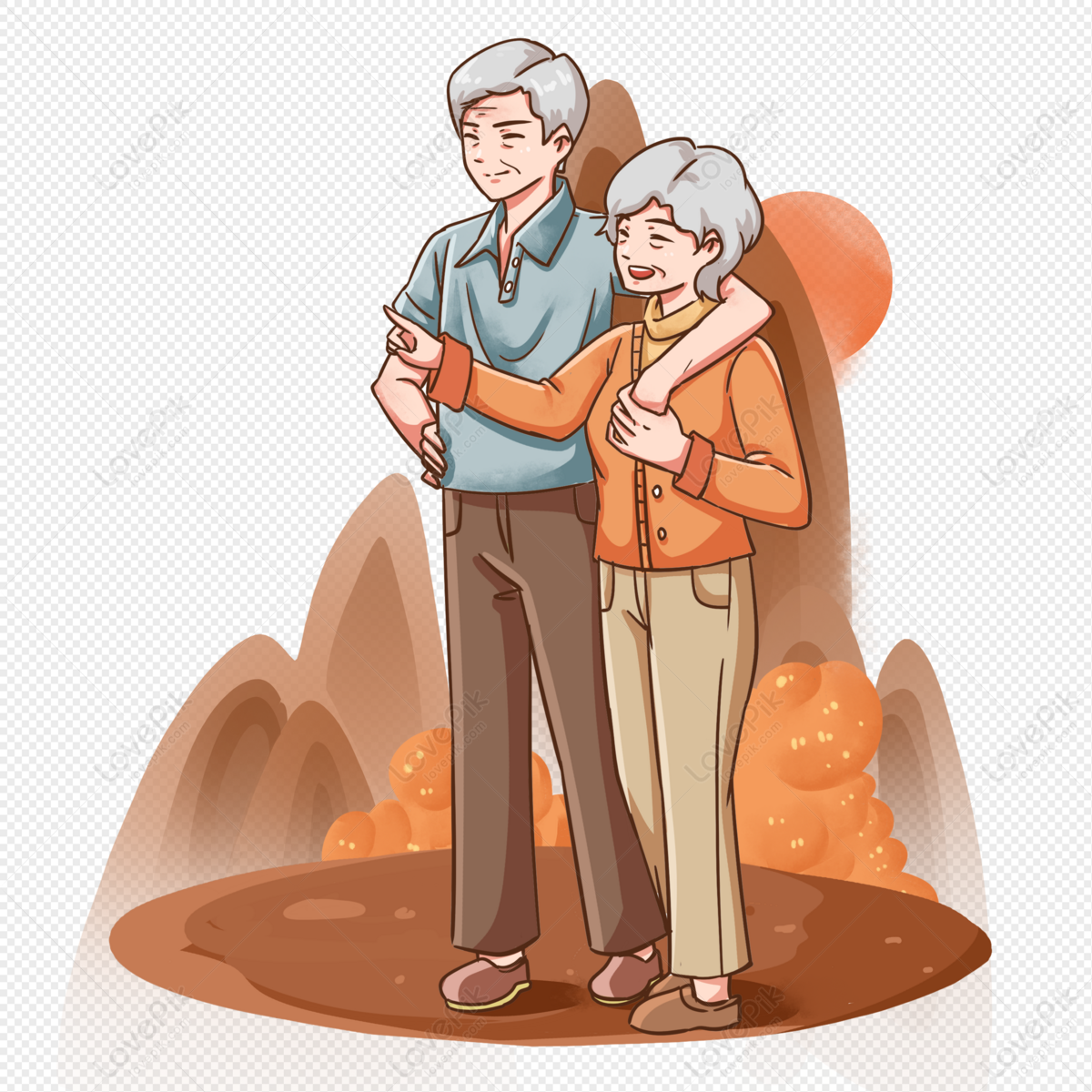 Old Couple Traveling PNG Transparent Background And Clipart Image For Free  Download - Lovepik | 401805260
