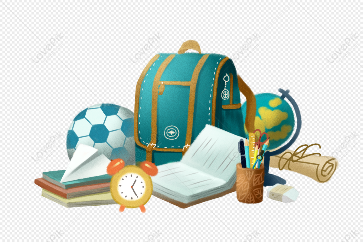 School Season Stationery Set, Book, School Stationery, Pen Free PNG And ...