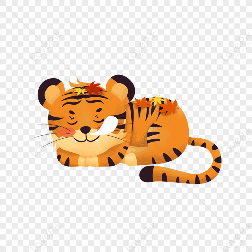 enzo the tiger sleeping clipart