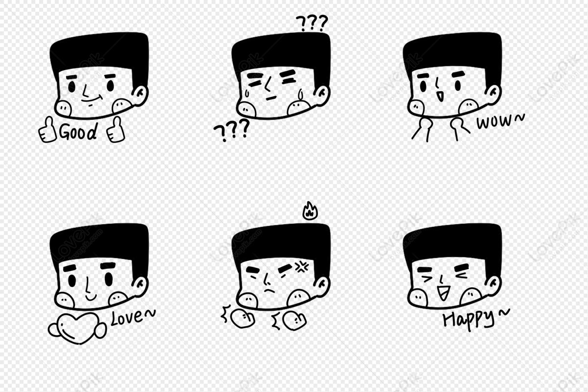 Stick Figure Expression Pack PNG Imagens Gratuitas Para Download - Lovepik