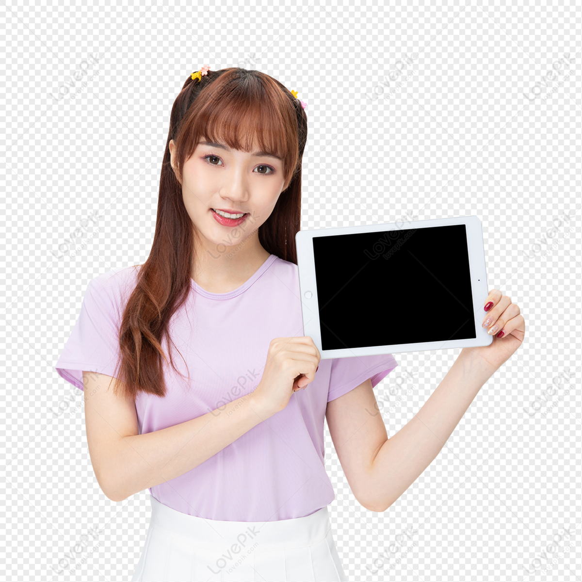 student with ipad clipart transparent