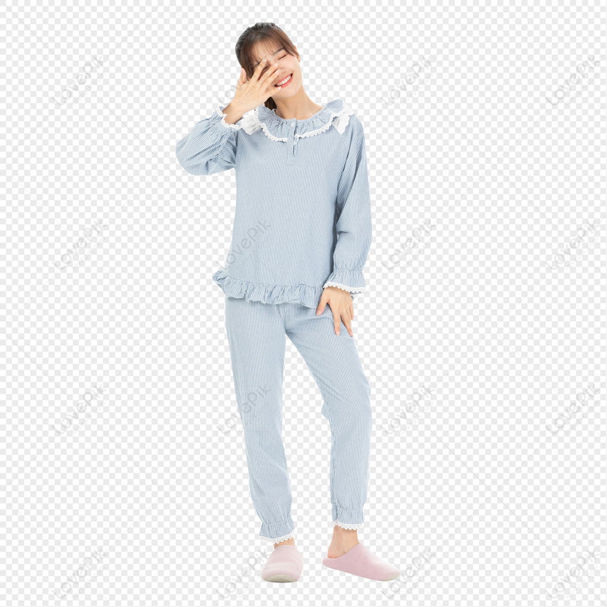 Girl in online pajama