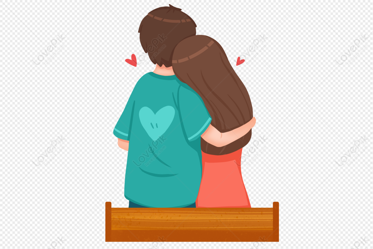 Tanabata Couple Dating Hug Back View PNG Image Free Download And ...