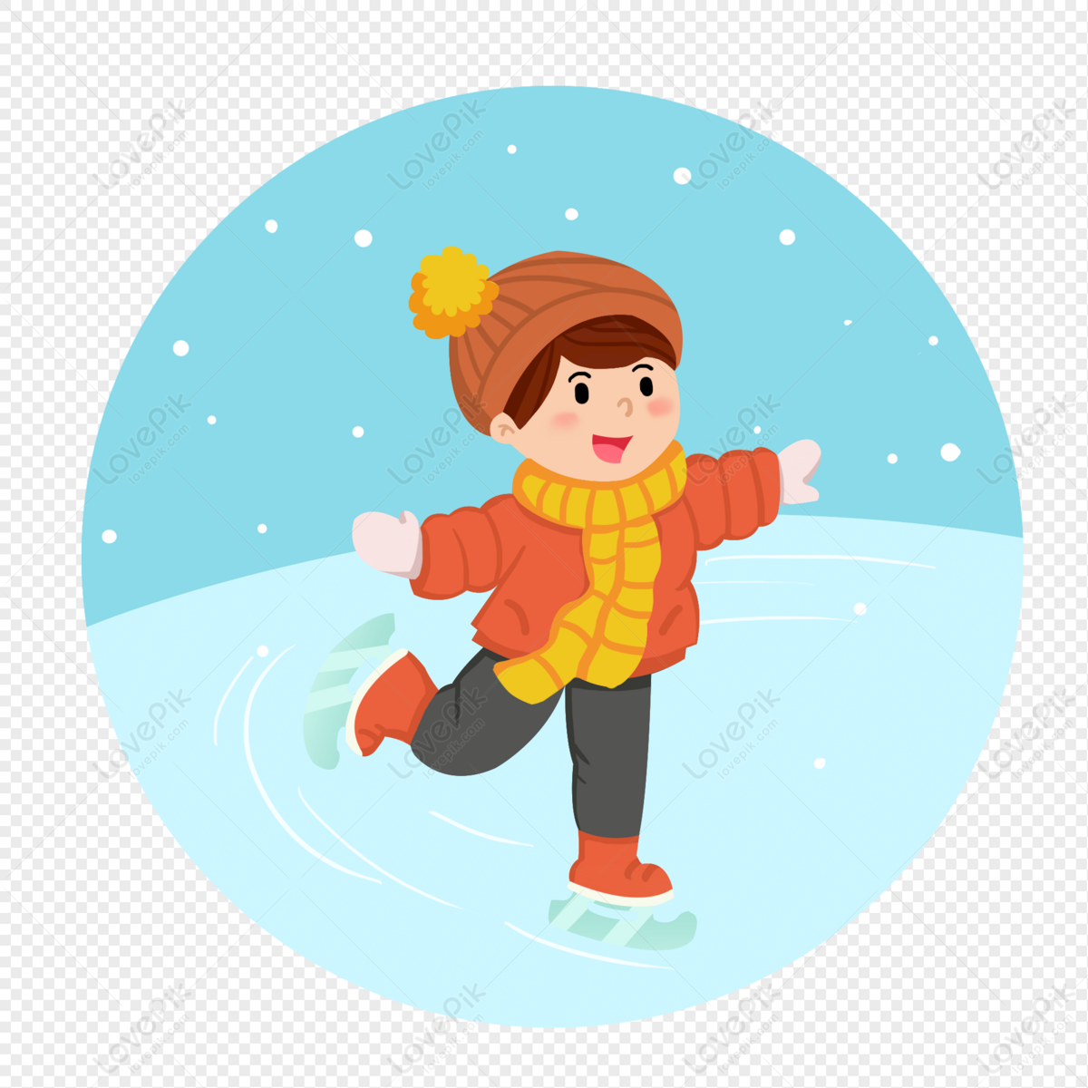Winter Kid Skating Cartoon Elements PNG Image And Clipart Image For Free  Download - Lovepik | 401871878