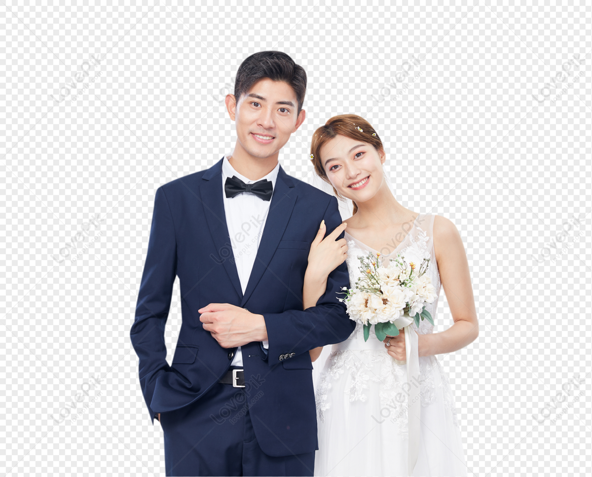 Young Couple Wedding Photo Free PNG And Clipart Image For Free ...