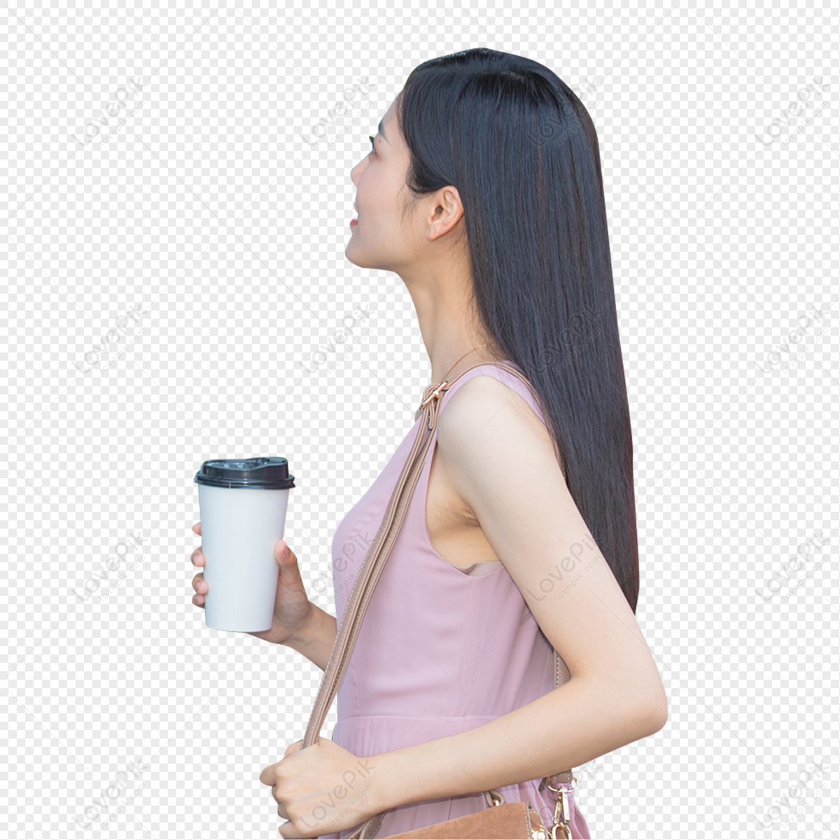 Young cup. Sassy woman holding Coffee Cup meme.