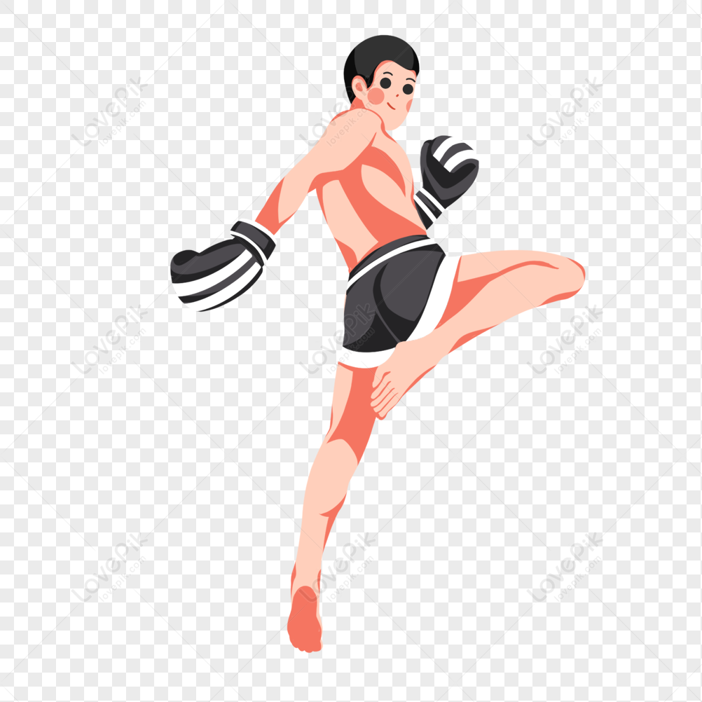Kickboxing Stock Vectors & Vector Clip Art | Kickboxing, Gym art, Boxing  images