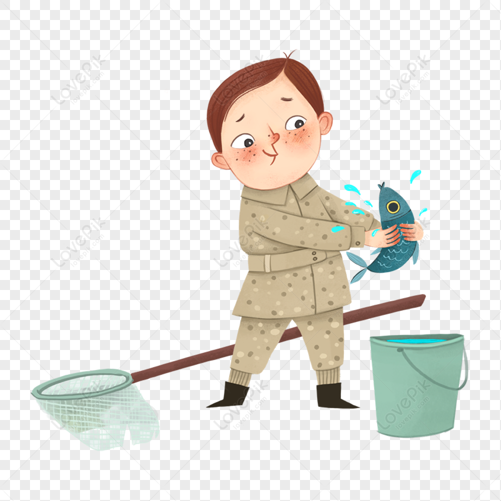 Boy Catching Fish, Fish, Wild, Fish Bucket PNG Transparent Background And  Clipart Image For Free Download - Lovepik