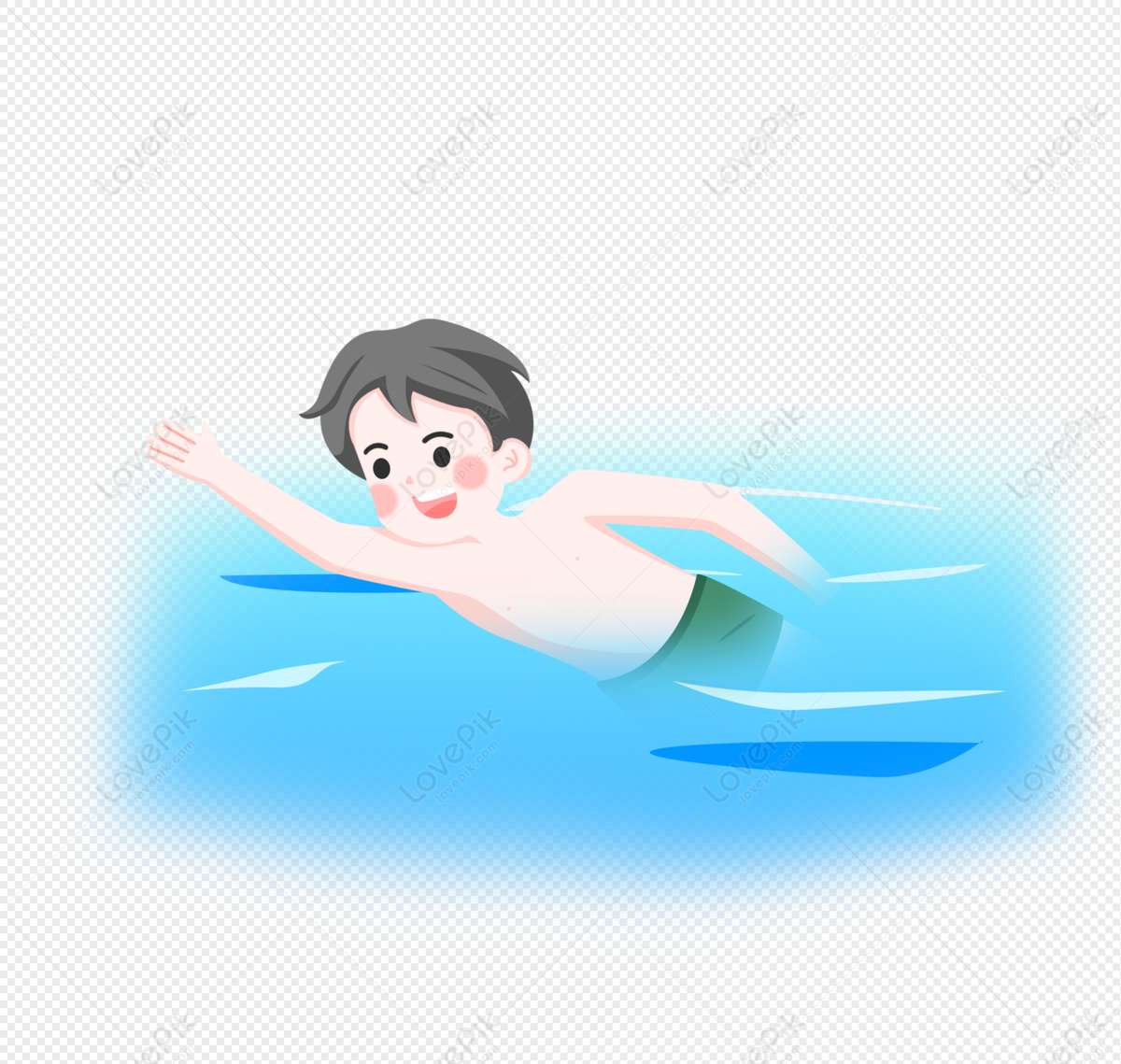 Boys In Santo Swimming In The Swimming Pool PNG Transparent And Clipart ...