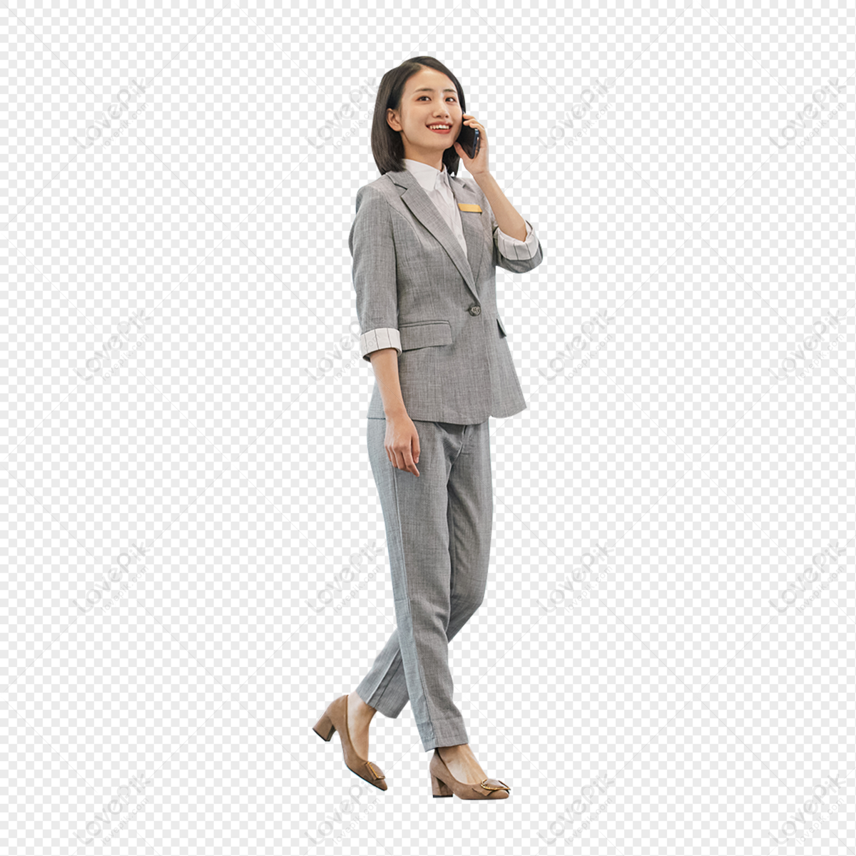 business-woman-talking-on-the-phone-in-the-office-png-white-transparent