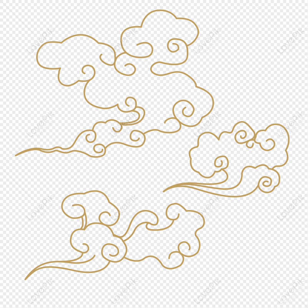 Chinese Wind Auspicious Clouds, Simplicity, Cloud, Chinese Style PNG ...