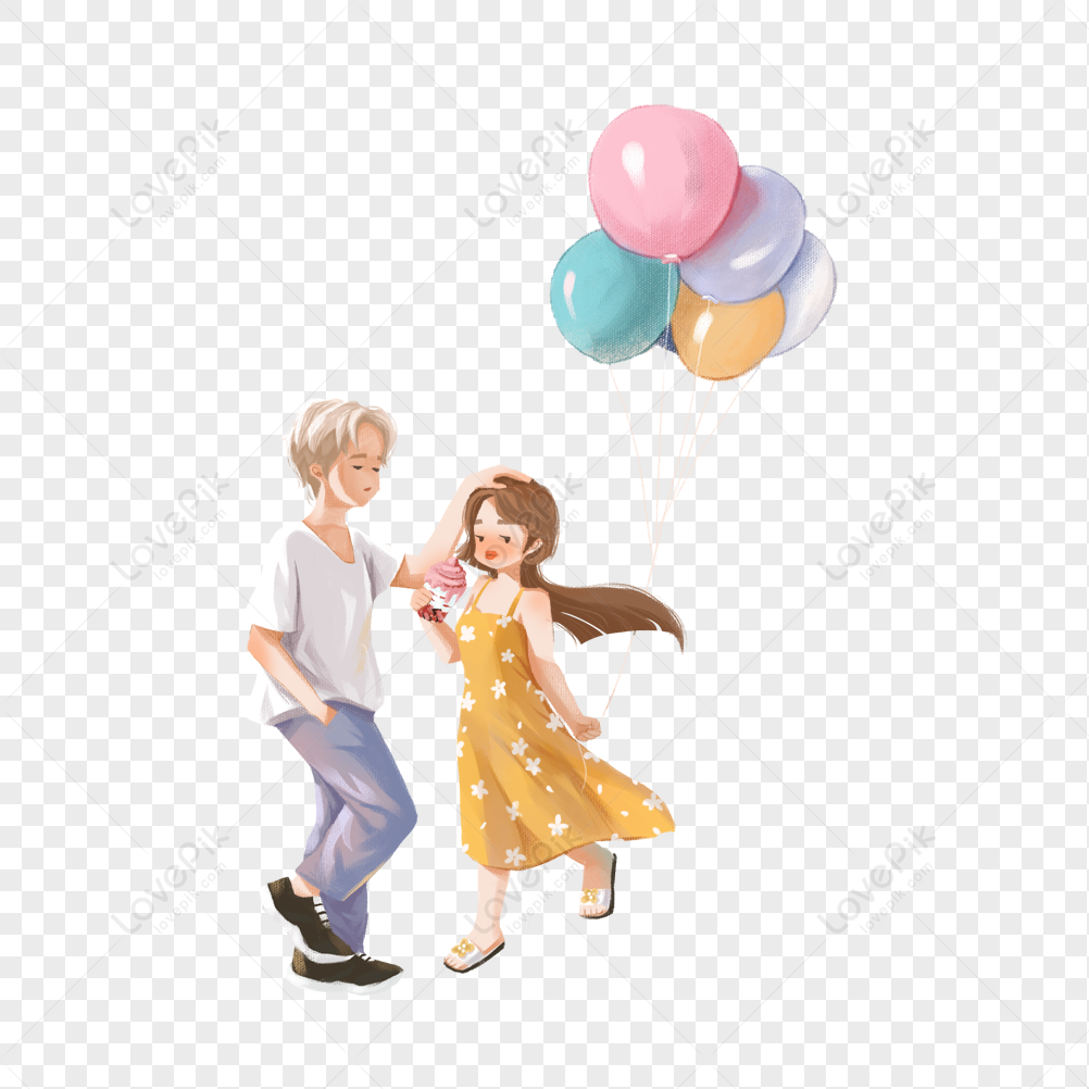 Couple Of Dating, Summer, Couple, Balloon PNG Image Free Download And ...