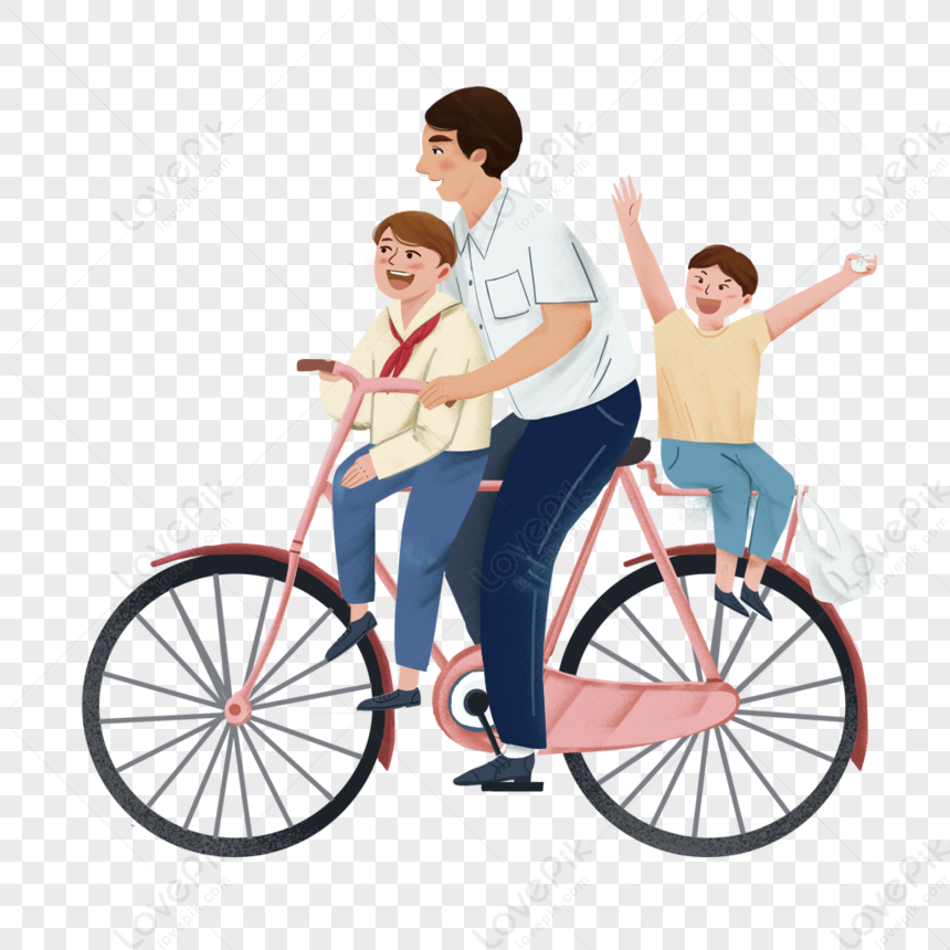 Cycling With Children PNG Image Free Download And Clipart Image For ...