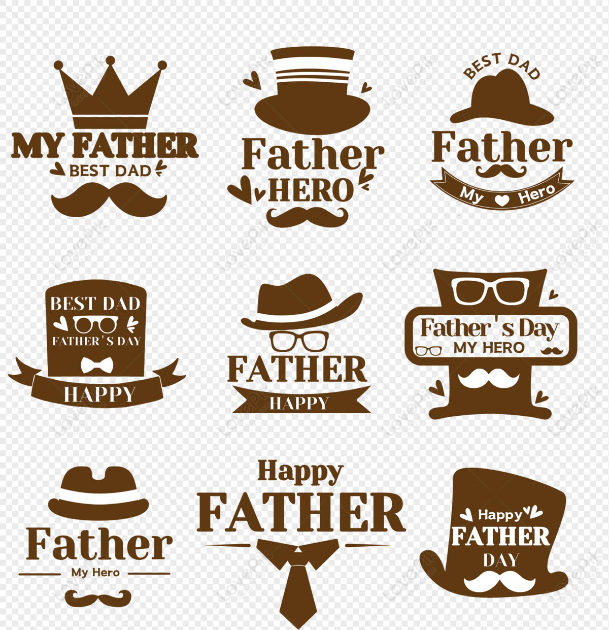 Happy Father′s Day PNG Picture, Creative Father S Day Hat Glasses