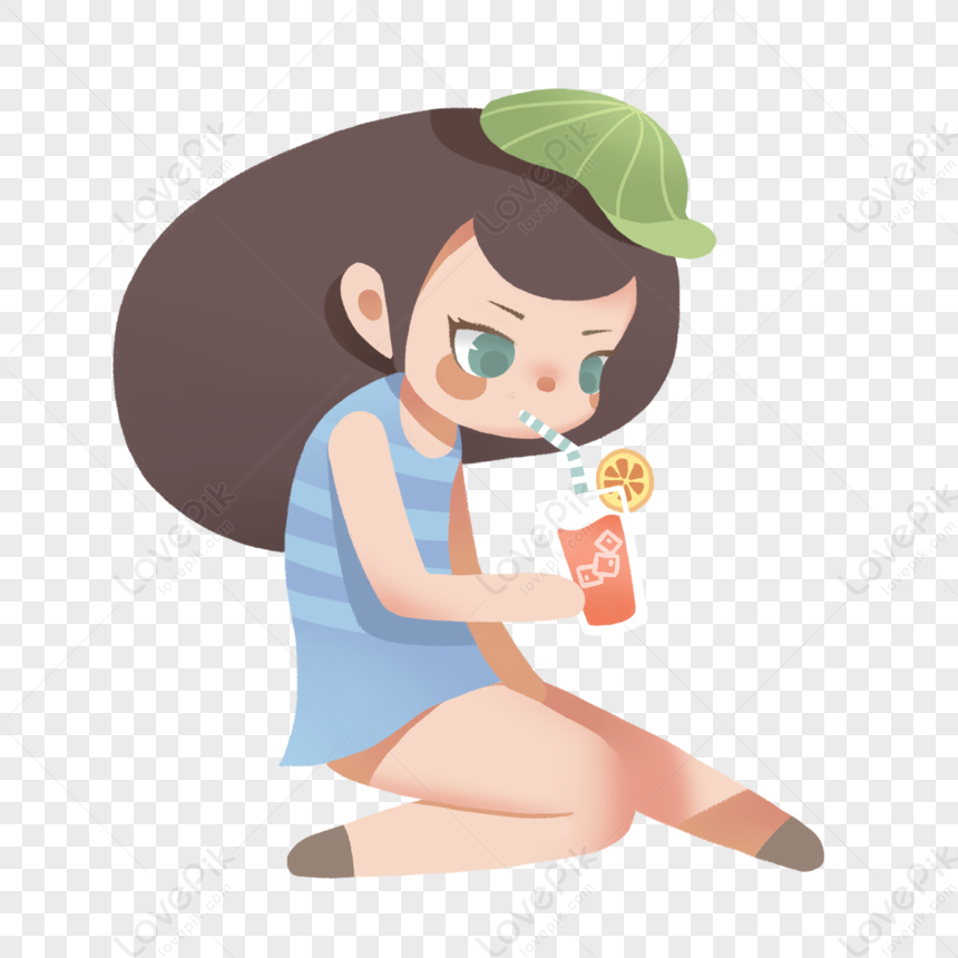 Girl Drinking Drink Png Free Download And Clipart Image For Free 