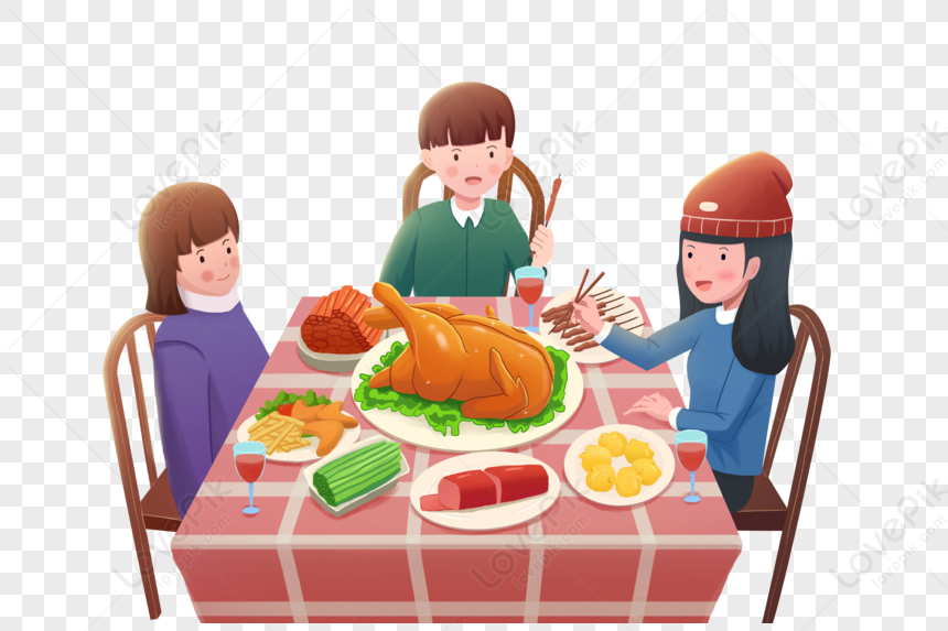 Happy Thanksgiving Dinner, Thanksgiving Dinner, Turkey, Dinner PNG ...