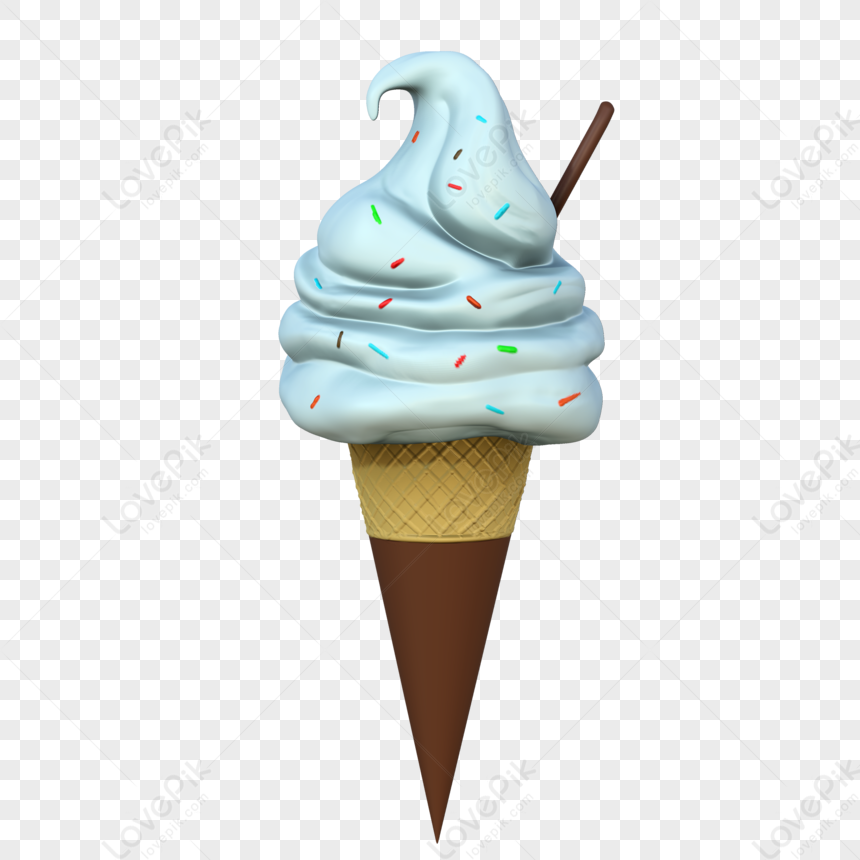 Ice Cream 3d Model, Ice Cream, Icecream, 3d Model PNG Transparent Image