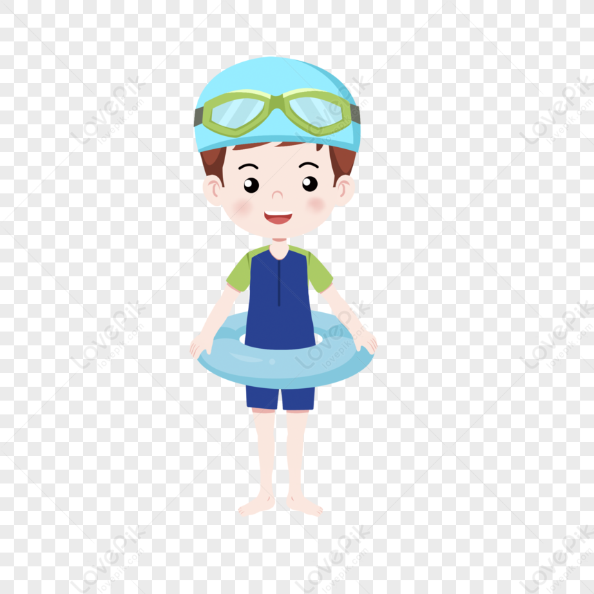 Kid Cartoon Elements Ready To Swim In Summer PNG Image Free Download And  Clipart Image For Free Download - Lovepik | 401934971
