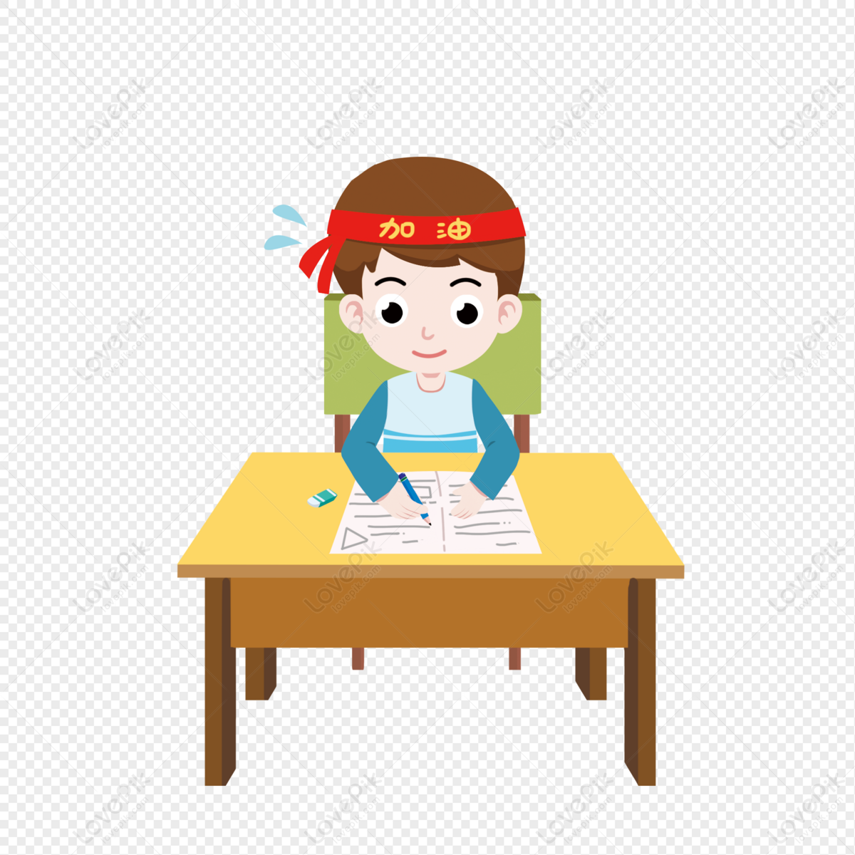 Kid Exam Efforts Cartoon Elements PNG Image And Clipart Image For Free  Download - Lovepik | 401933398