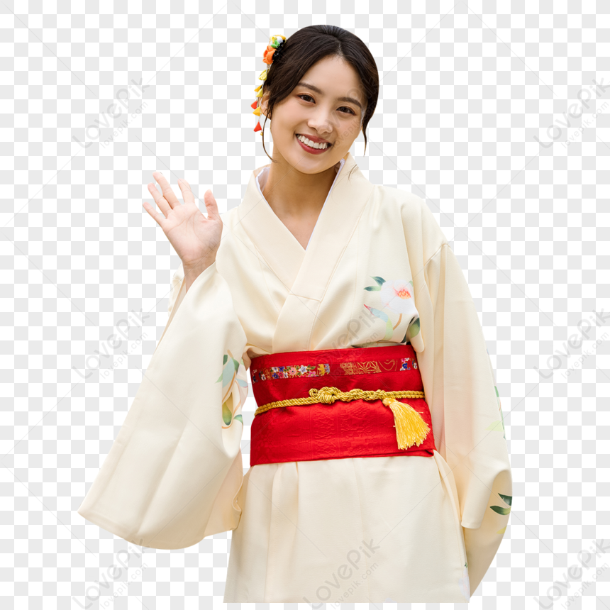 Hình ảnh Người đẹp Kimono Chào đón Hình ảnh Ngọt Ngào PNG Miễn Phí ...
