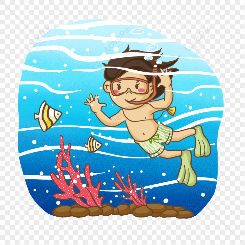 Summer Diving Boy PNG Free Download And Clipart Image For Free Download ...