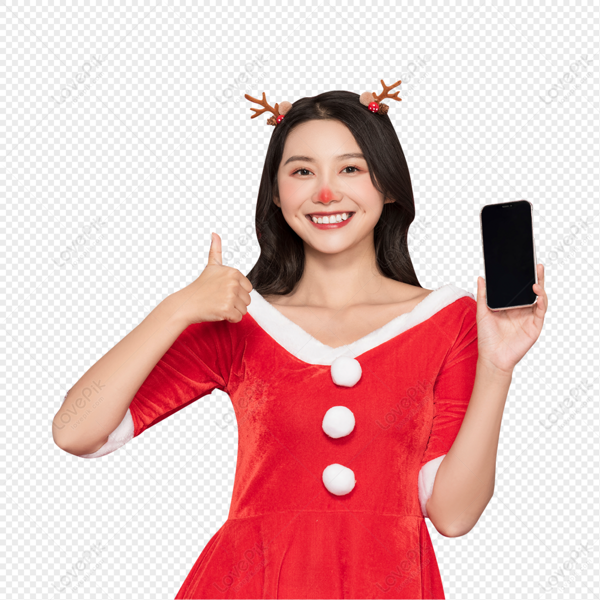 Sweet Beauty With Pure And Cute Christmas Elk Makeup, Sweet Beauty Sex Cos  Christmas Elk Makeup Display Mobile Phone, Oriental, Headdress PNG Hd  Transparent Image And Clipart Image For Free Download -