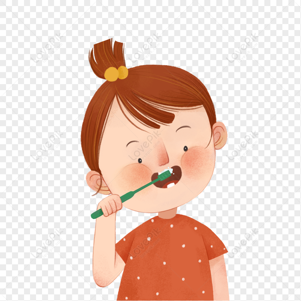 Girl Brushing Teeth PNG Transparent And Clipart Image For Free Download -  Lovepik | 402009476